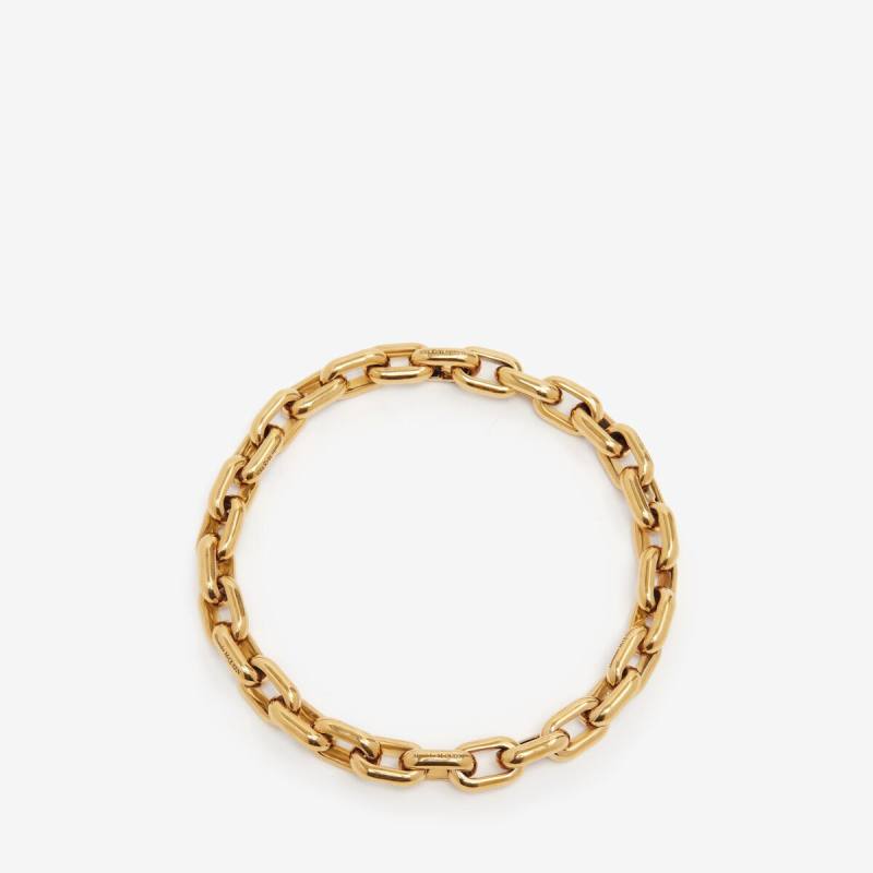 Alexander McQueen Women's Gold Peak Chain Necklace - S (Brass)